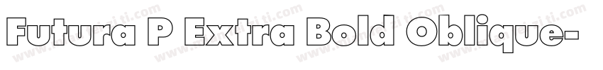 Futura P Extra Bold Oblique字体转换